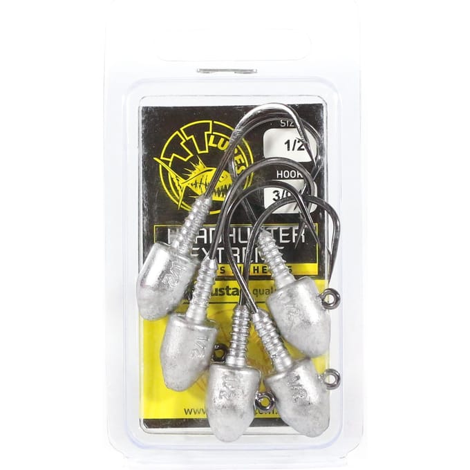 Tackle Tactics TT Head Hunter Extreme Jig Head 1/2 oz 3/0 XH 5/pack (1333) black