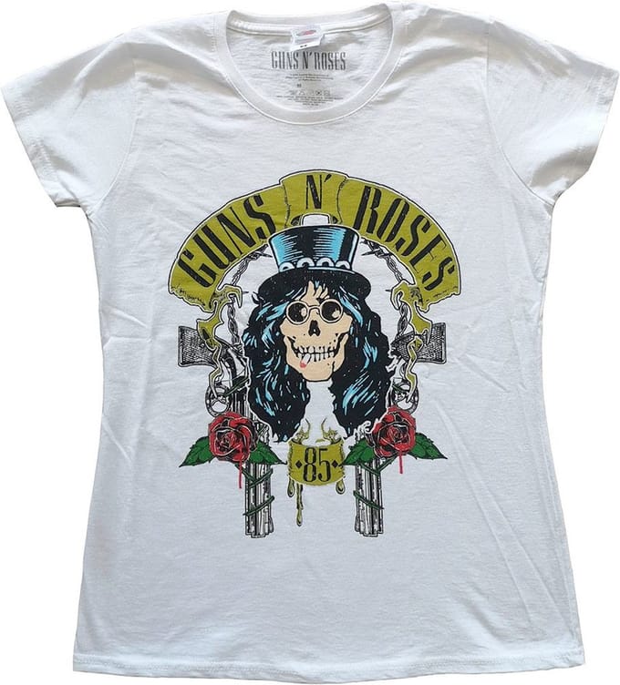 Guns N' Roses - Slash '85 Dames T-shirt - S - Wit