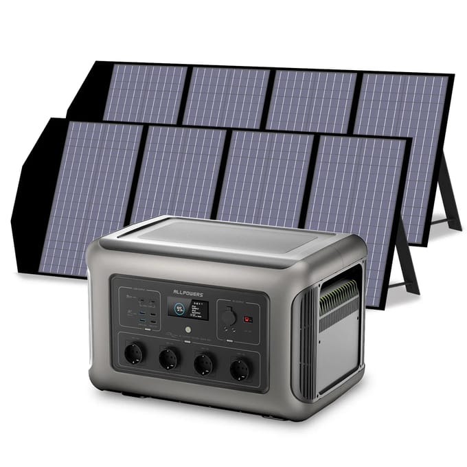ALLPOWERS Solar Generator Kit 3500W (R3500 V2 + SP029 140W Solar Panel) - R3500+2PCS SP029 140W Solar Panel