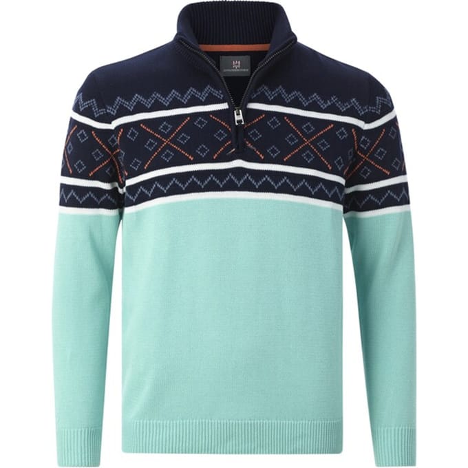 Jan Vanderstorm herren Trui - 68/70 - donkerblauw - Plus Size
