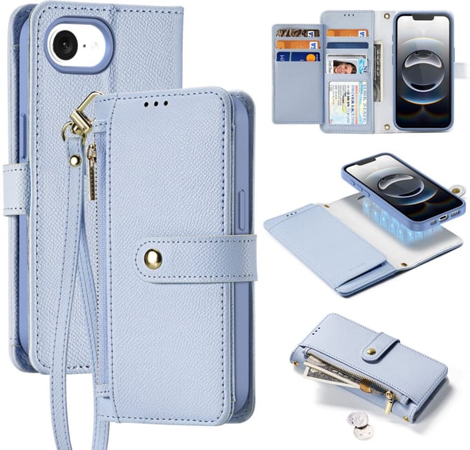 Dux Ducis Lava Lederen Hoesje Voor Iphone 16E Met Apart Portemonnee