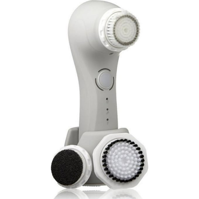 Magnitone The Full Monty Vibra-Sonic Total Skincare Multi-Brush Borstel Grijs