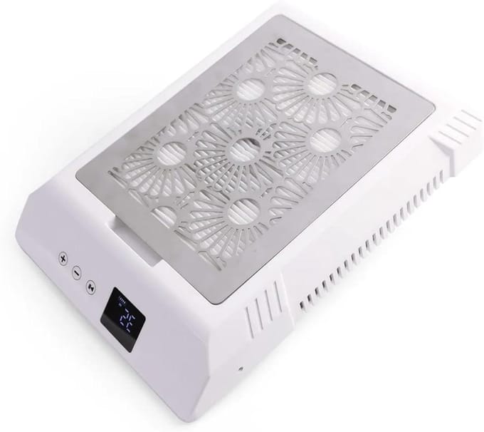 Nagelstofafscheider - Nagelstofzuiger - Nagelstudio - Krachtige Zuigkracht - 85W - Wit