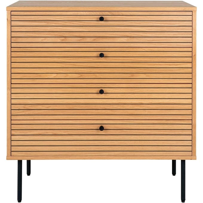 Dressoir Naturel Eiken Fineer - 80x40x85cm - Gewicht 40kg - House Nordic