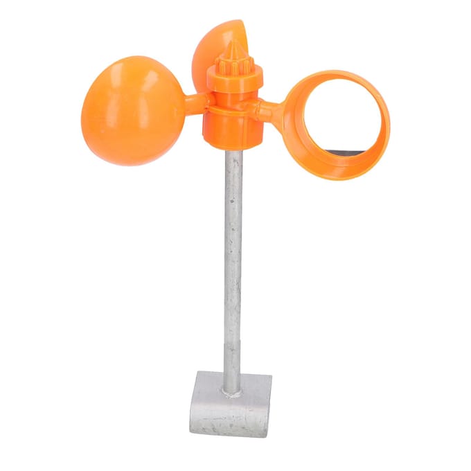 Répulsif à oiseaux réfléchissant à énergie éolienne multifonctionnel petite taille base barre en fer oiseau réfléchissant orange