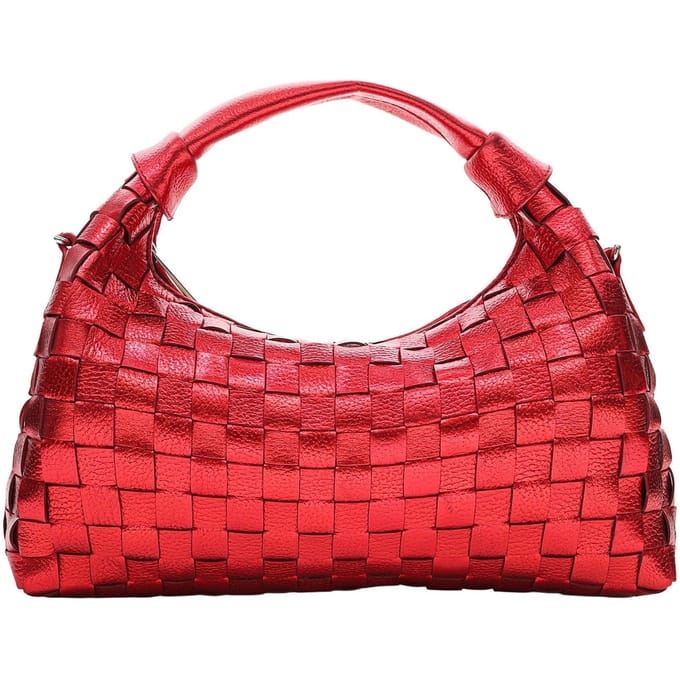 Núnoo Dandy Braided Metallic Bright Red Größe: OS | Handtaschen Outlet | Damen | Rot