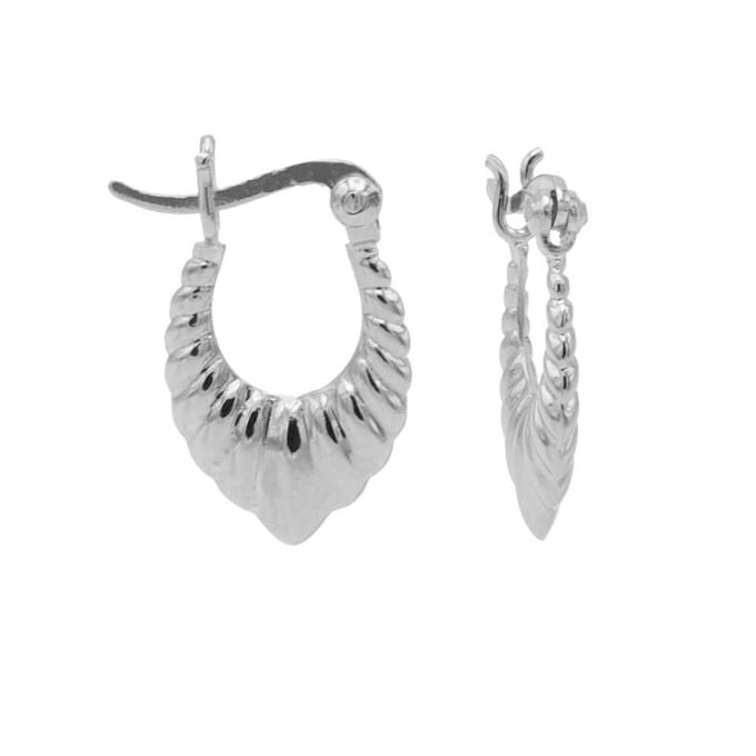 Karma Oorringen ribbled drop Zilver
