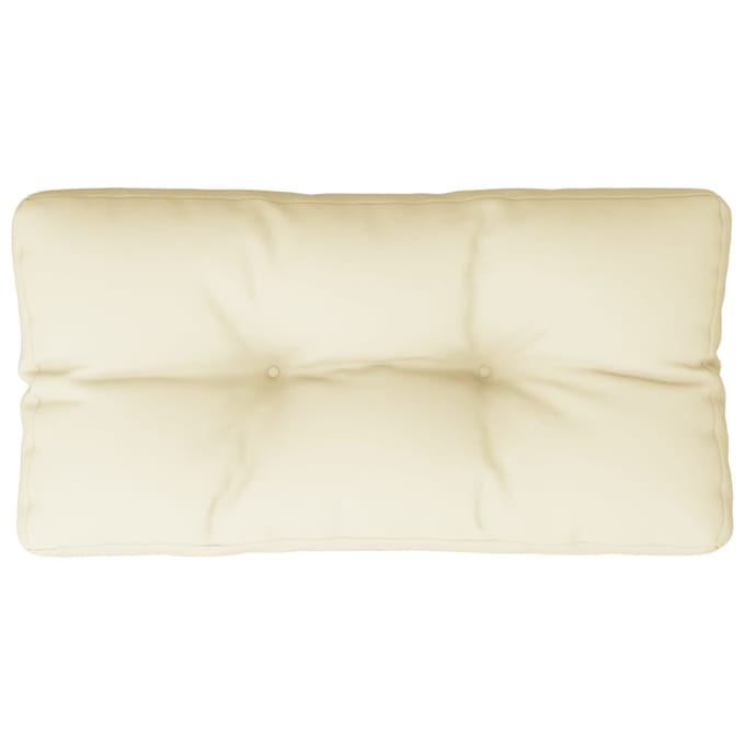 vidaXL - Palletkussen - 80x40x12 - cm - stof - crèmekleurig