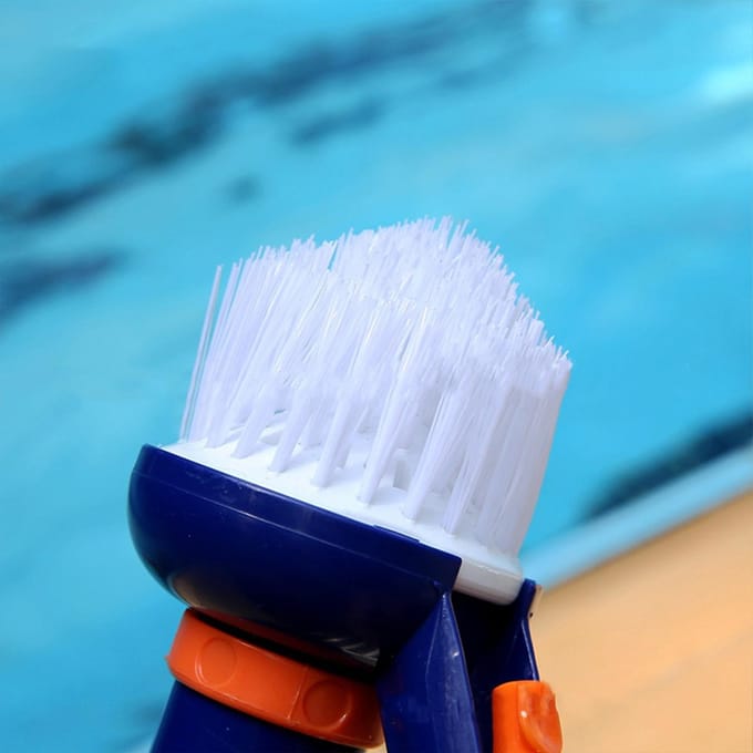 Brosse d'angle pour marches de piscine Nettoyage intensif Algues Mousse Aquarium Outils de nettoyage pour blanc
