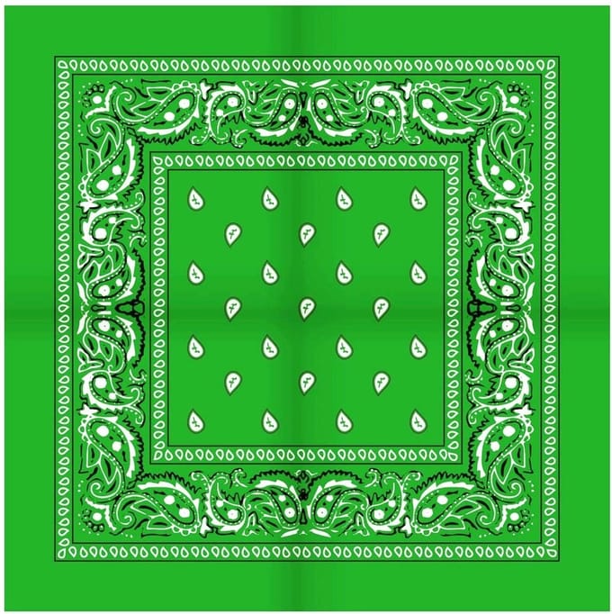 Boeren zakdoek Rain drop 54x54 - 54 - Groen