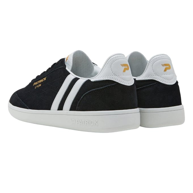 Patrick Mens Lyon Suede Cupsole Sneakers (Zwart/Wit)