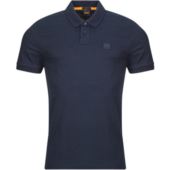 BOSS Orange Passenger Heren Stretch-Katoen Slim-Fit Polo met Logo Patch NOS