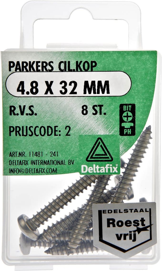 Spaanplaatschroeven Cilnderkop Pozidriv RVS 4.2x19mm