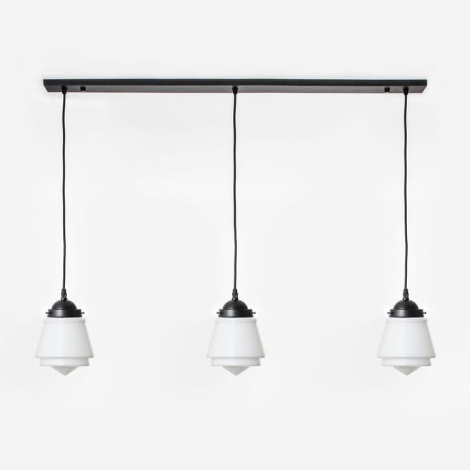 3 x Komeet lampen aan plafondbalk Moonlight - Art Deco Trade
