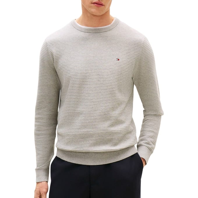 Tommy Hilfiger Seasonal Structure Crewneck Light Grey Heather Taglia: M | Maglioni a maglia Outlet | Uomo | Grigio