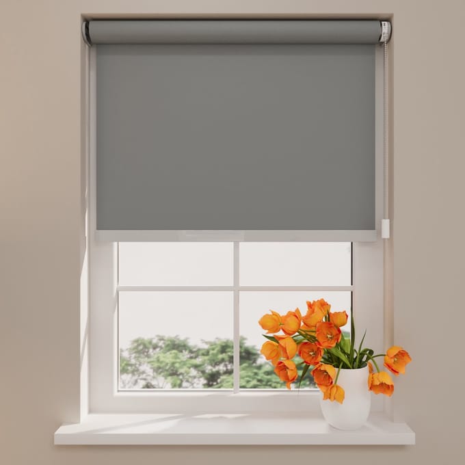 DTCH® Elektrisch Rolgordijn Verduisterend - Easy Soft - Light Grey - 100 x 190 cm - Motionblinds CMD-03