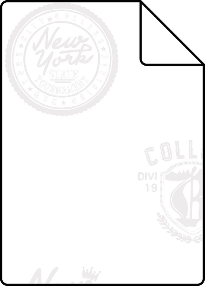 Proefstaal ESTAhome behang school emblemen zilver op wit - 26.5 x 21 cm - 128805-S