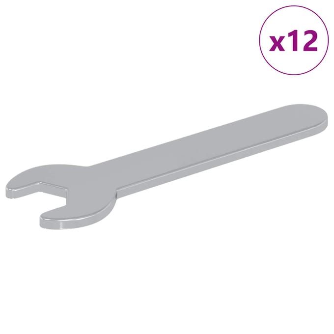 vidaXL Schroefsleutel 12 pcs Zilver 10 mm IJzer