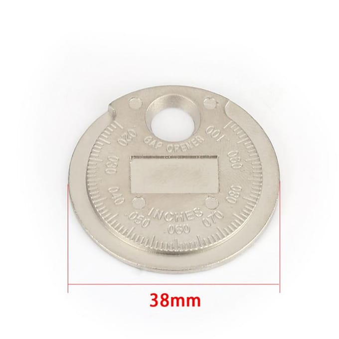 Meetinstrument met munttype 0,6-2,4 mm bereik Bougiemeter Bougie-afstandsmeter zilver