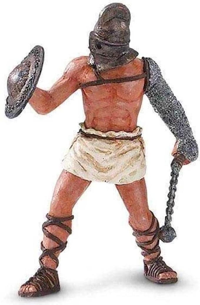 Safari Speelfiguur Gladiator Junior 5 Cm Bruin/grijs