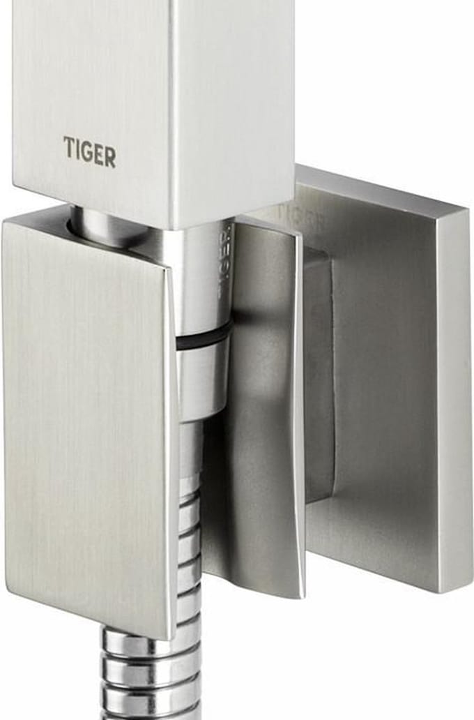 Tiger Items Wandhouder Handdouche Conisch - RVS geborsteld