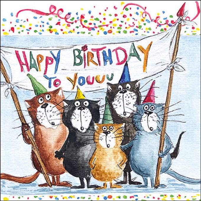 Ambiente Lunch Servetten - Cats birthday