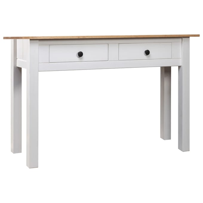 vidaXL - Wandtafel - Panama - Range - 110x40x72 - cm - massief - grenenhout - wit