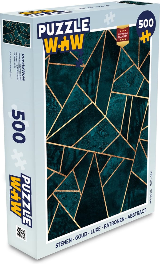 Puzzel Stenen - Goud - Luxe - Patronen - Abstract - Legpuzzel - Puzzel 500 stukjes