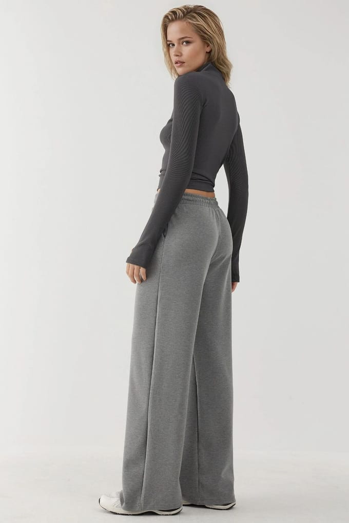Zachte Modal Touch Brede Pijp Sweatpants