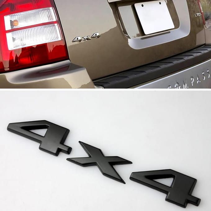 Stijlvolle 3D 4x4 Auto Auto Logo Embleem Badge Sticker Truck Auto Motor Auto Stickers Decals gray