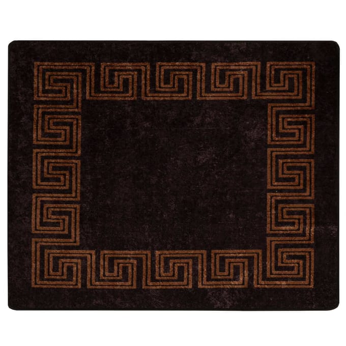 vidaXL - Tapijt - Runner - MARSA - Zwart - 80 - x - 100 - cm - Polyester - en - PVC