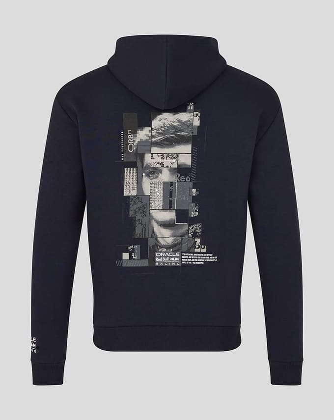 Max Verstappen Graphic Pixel Back Hoody Blauw 2026 Maat 4XL