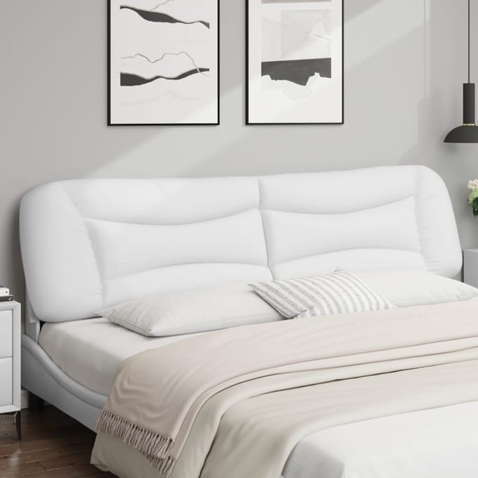 vidaXL Hoofdbordkussen "Hvar" 200 cm kunstleer wit