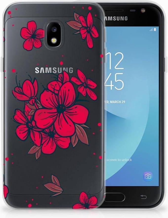 Samsung Galaxy J3 2017 TPU Case Blossom Red