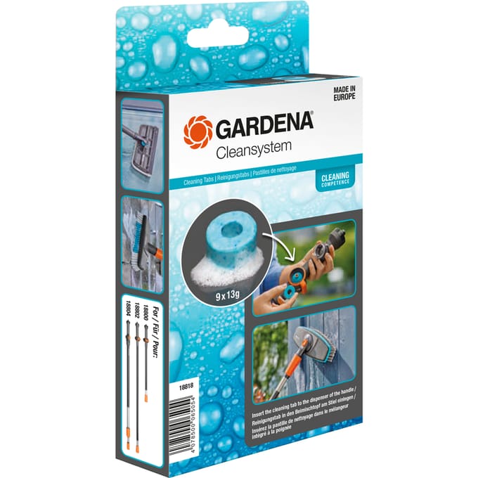 Gardena Cleansystem cleaning tabs, soap tabs for Cleansystem handles, wet cleaning