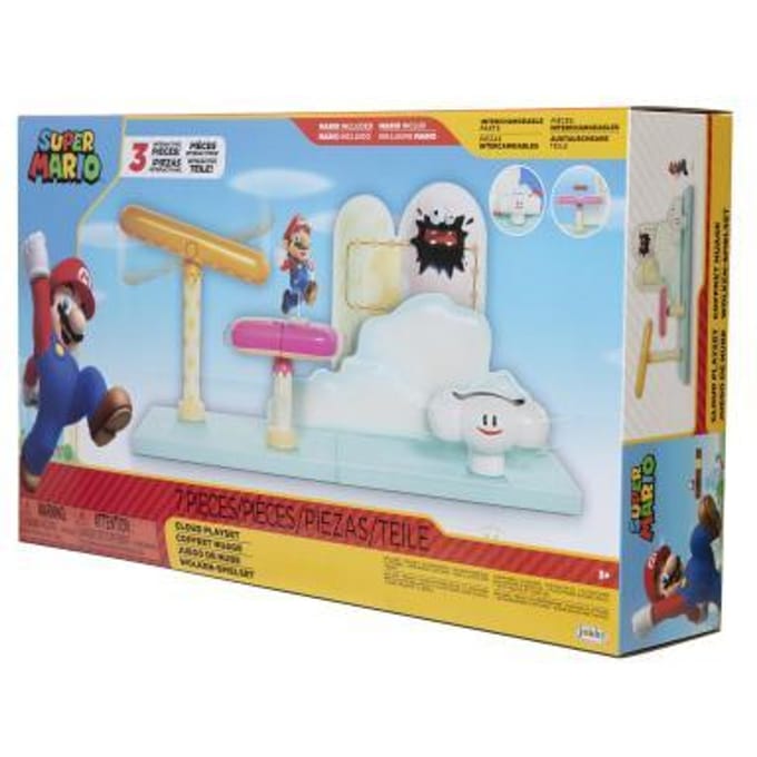 Super Mario Bros Mario Cloud Playset met 1 figuur 6cm en acce
