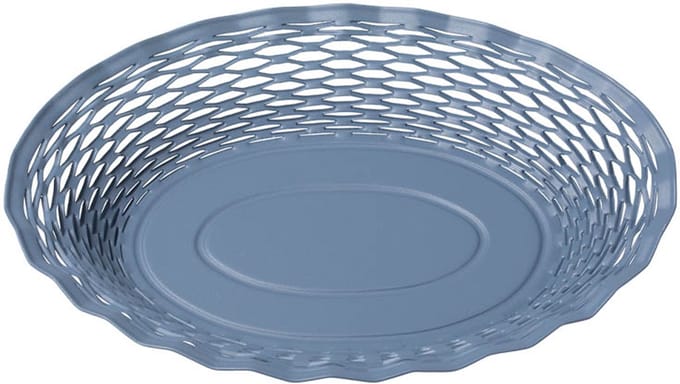 Broodmandje van RVS - Vintage - Ovaal - Klein - Duiven Blauw