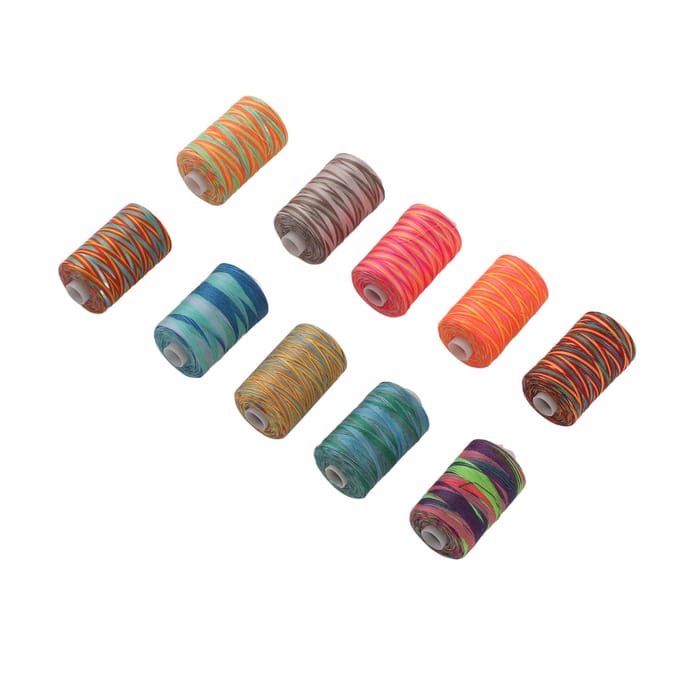 10 Pièces Fil Machine à Broder Durable Résistant à l'Usure Polyester Varié Couleurs Diverses Fil Polyester 402 Couture gray