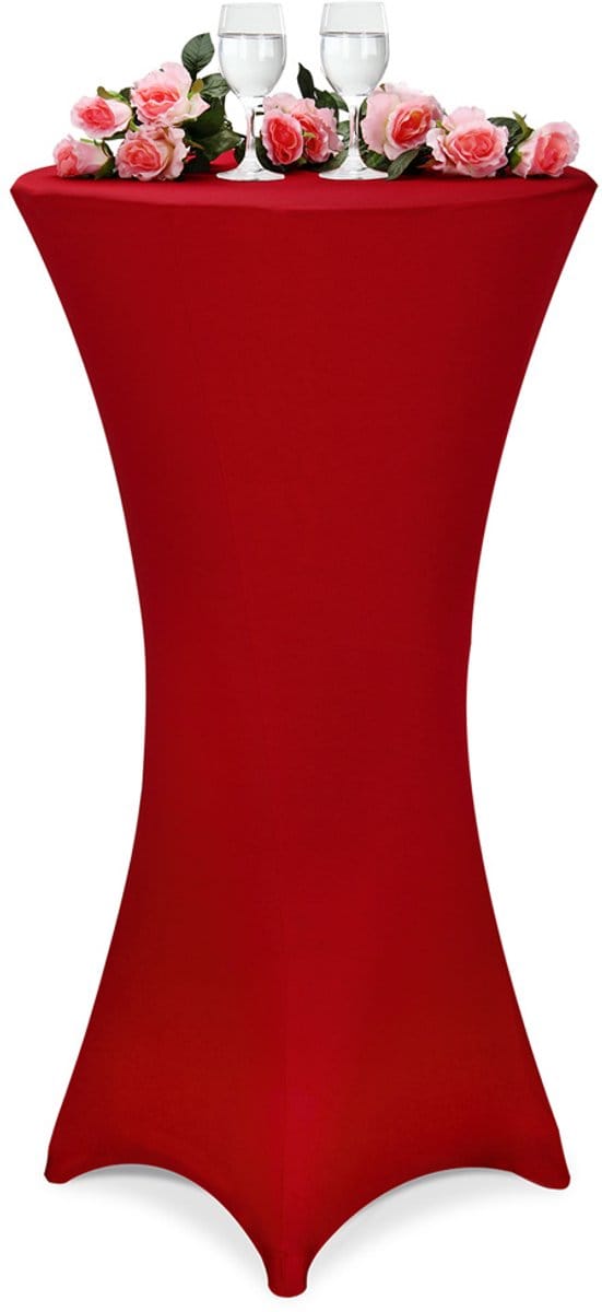Deuba Statafel tafelhoes bordeaux Ø80cm
