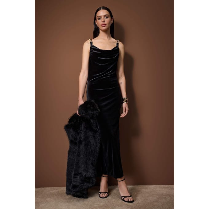Rechte maxi-jurk voor dames, mouwloos, chic/avond, bodycon