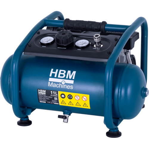 HBM stille compressor, 11 liter