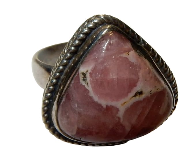 Zilveren Rhodochrosiet Ring Mt. 18