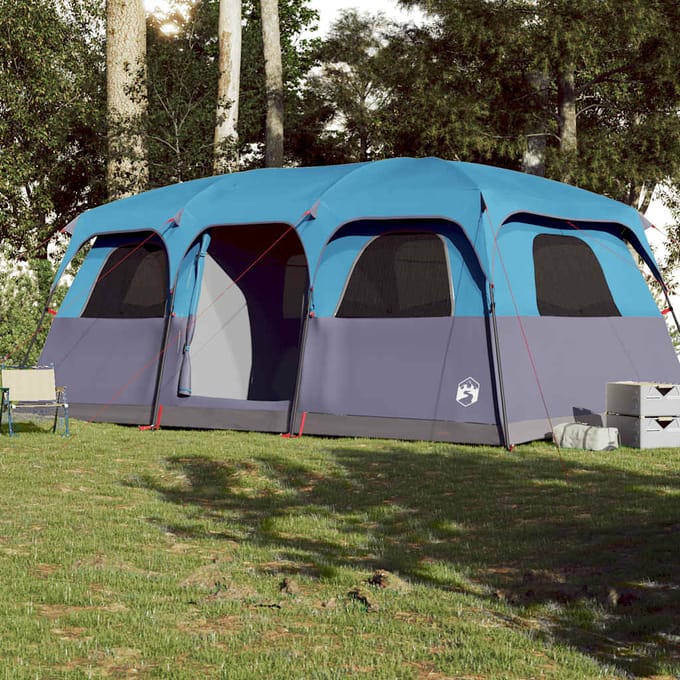 vidaXL - Gezinstent - 10-persoons - waterdicht - blauw
