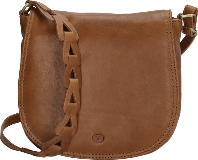 Hide & Stitches Daydreamer Schoudertas - 100% Leer - Cognac