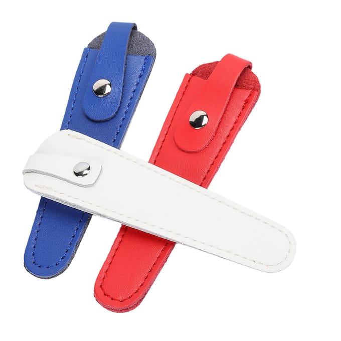 3 stuks Professionele Draagbare Haarsalon Scharen Tas PU Leer Kappers Scharen Hoes red