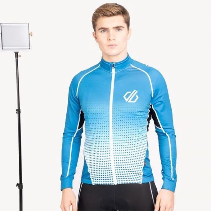 Dare 2B AEP Virtuosity Stretch Fietsjersey Met Lange Mouwen Voor Heren Blauw