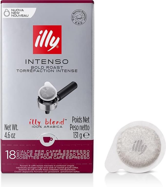 Sachets de café tostato intenso espresso ese 18 pièces - illy