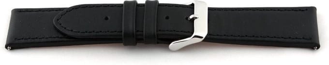 Horlogeband Universeel H135 Leder Zwart 22mm