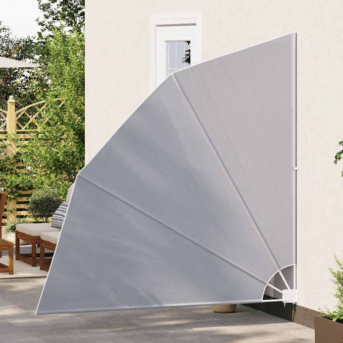vidaXL - Balkonscherm - inklapbaar - 210x210 - cm - grijs