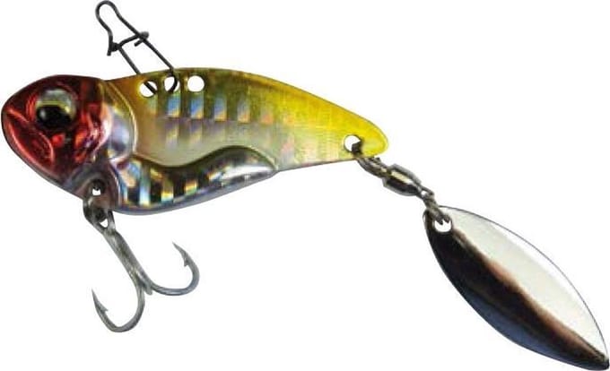 Asp Roofblei Jig Spinner 14 gram Small Tail Yellow & Red Tiger Kunstaas Lepel Pluggen Spinners Baars